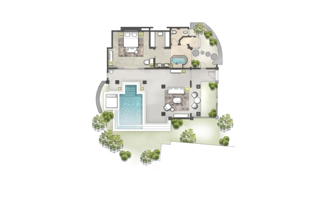Luxury suite pool villa